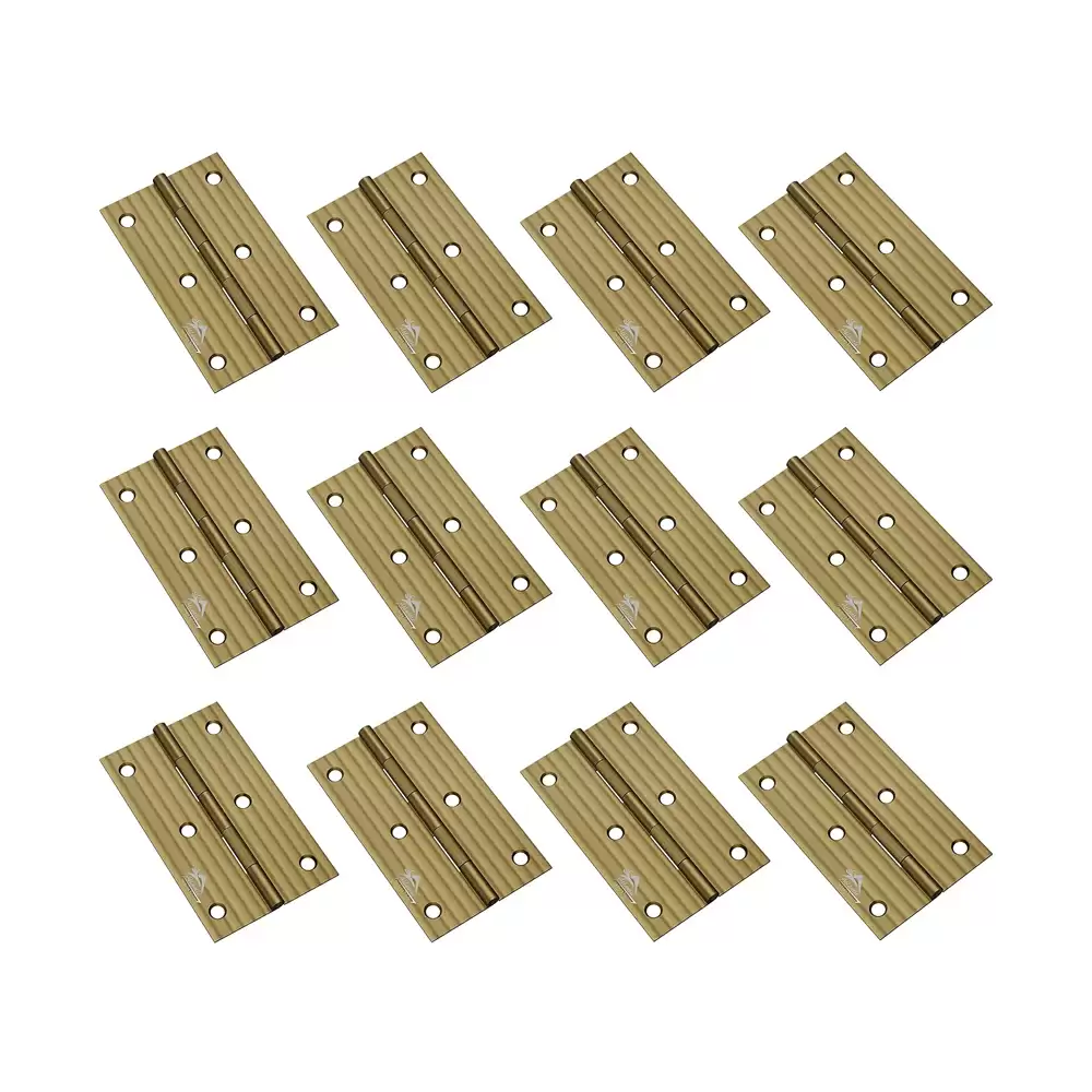 Atlantic Heavy Door Hinges 3 Inch x 16 Gauge, 1.7 mm Thickness - Antique Finish (Pack of 12 Pcs)