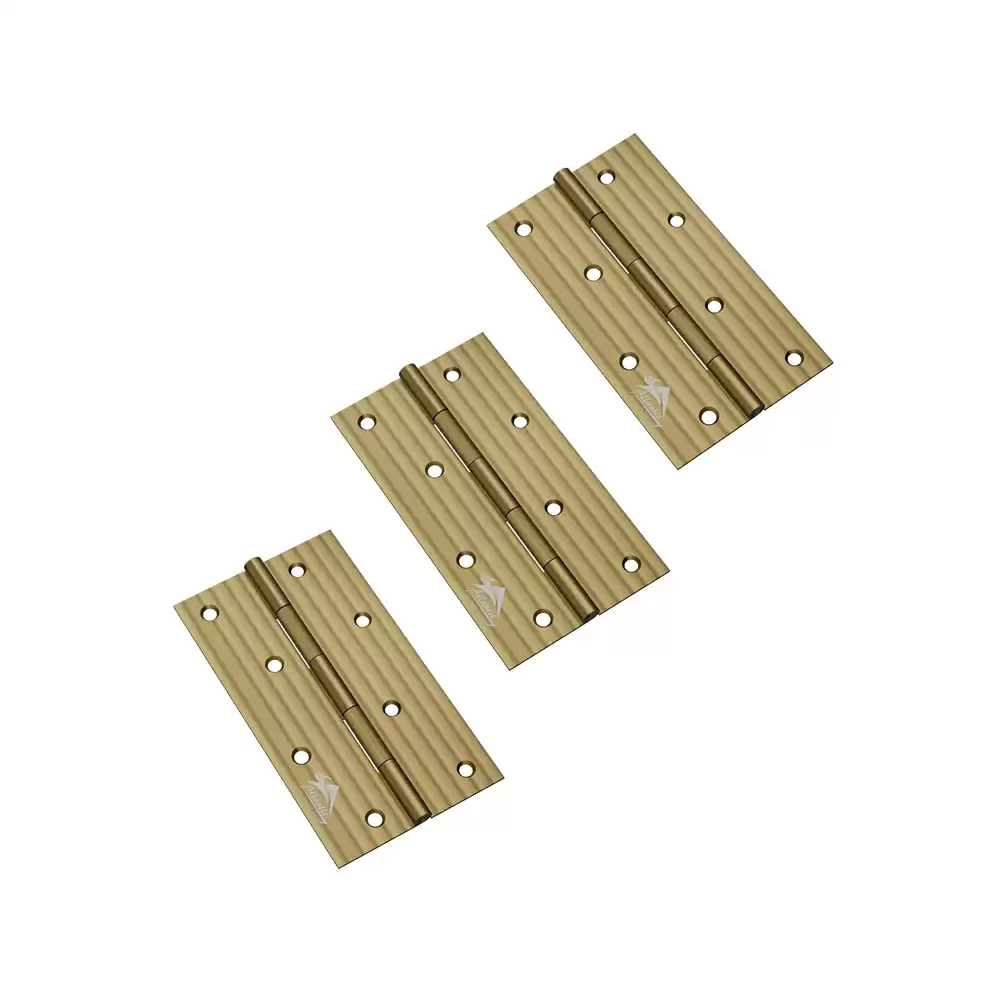 Atlantic Heavy Door Hinges 4 Inch x 12 Gauge, 2.5 mm Thickness - Antique Finish (Pack of 3 Pcs)