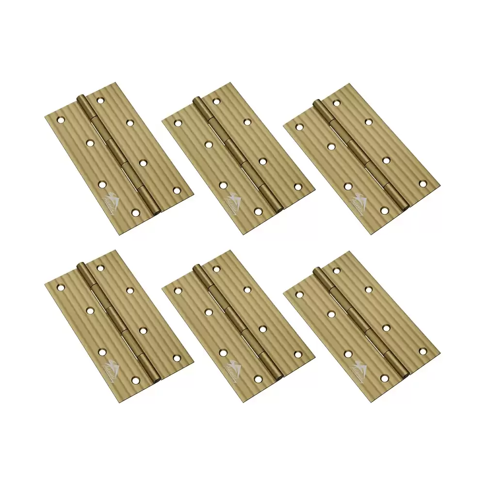 Atlantic Heavy Door Hinges 4 Inch x 12 Gauge, 2.5 mm Thickness - Antique Finish (Pack of 6 Pcs)