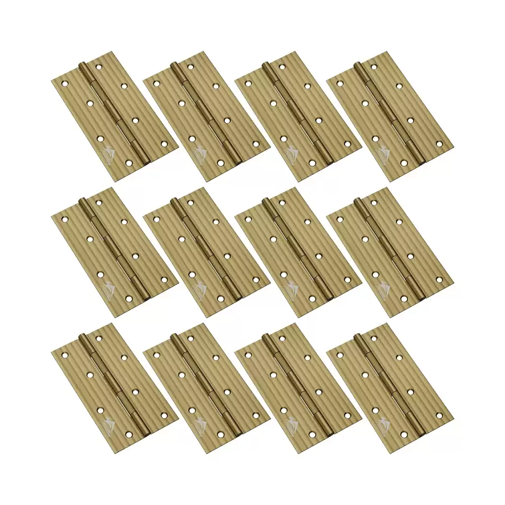 Atlantic Heavy Door Hinges 4 Inch x 12 Gauge, 2.5 mm Thickness - Antique Finish (Pack of 12 Pcs)