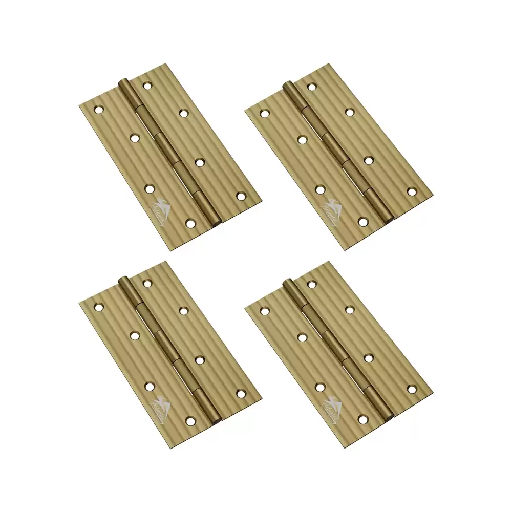 Atlantic Heavy Door Hinges 4 Inch x 14 Gauge, 2 mm Thickness - Antique Finish (Pack of 4 Pcs)