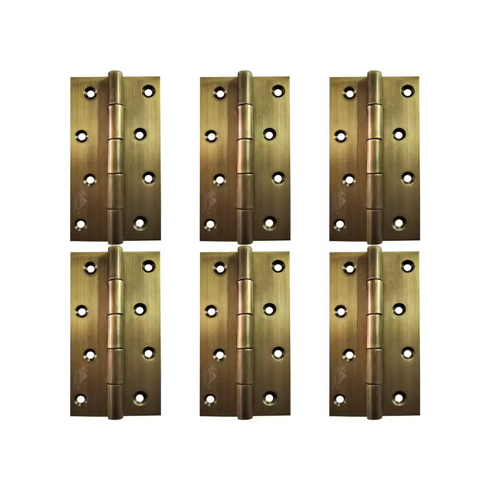 Atlantic Stainless Steel Door Butt Hinges 5 inch x 1.1/2 x 12 Gauge, 2.5 mm Thickness - Antique Finish (Pack of 6 Pcs)