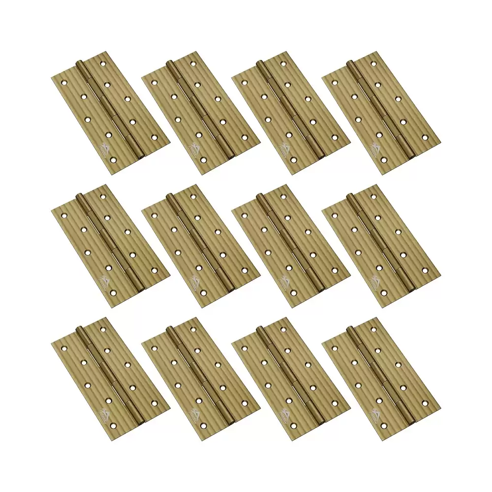 Atlantic Stainless Steel Door Butt Hinges 5 Inch x 12 Gauge, 2.5 mm Thickness - Antique Finish (Pack of 12 Pcs)