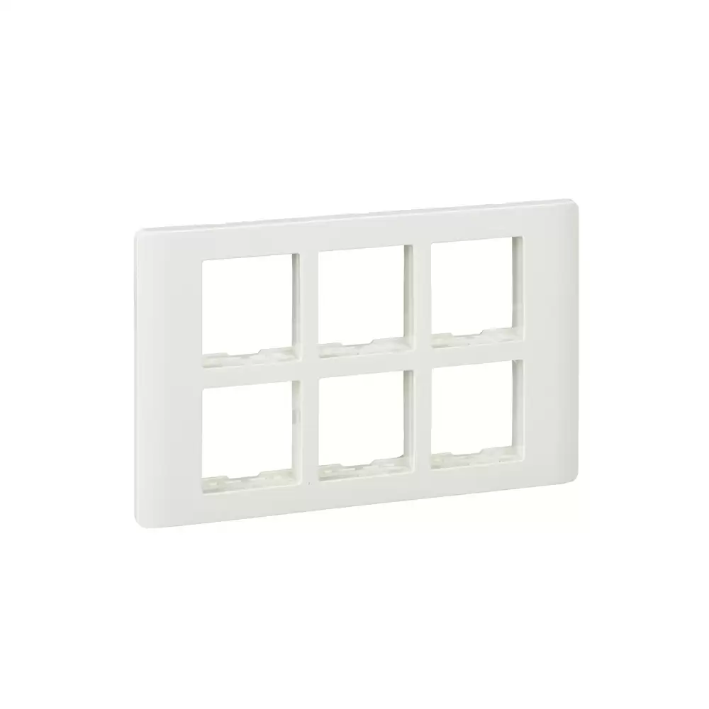 Schneider Electric ZENcelo 12 Module Cover Plate With Fixing Frame - White