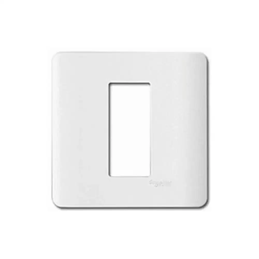 Schneider Electric ZENcelo 1 Module Cover Plate With Fixing Frame - White