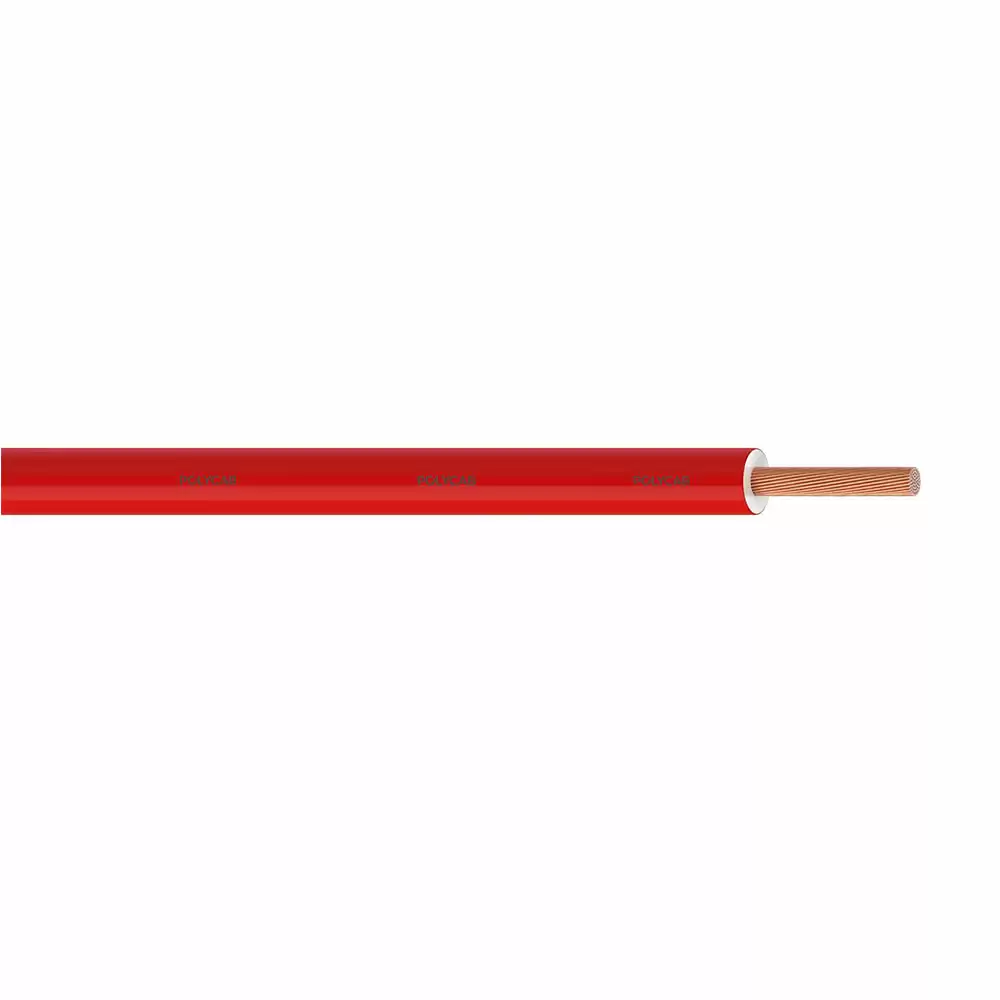 Polycab Optima+ 1 Sq. mm FRLF-PVC Insulated Single Core Copper Electric Wire - 300 Meter (Red)