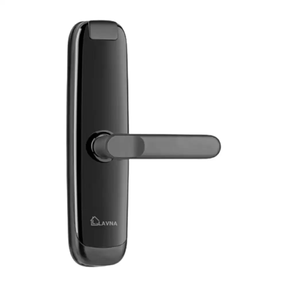 Lavna LH400 Mortise Smart Door Lock For Home With RFID Card & Manual Key - Black (1 Year Warranty)