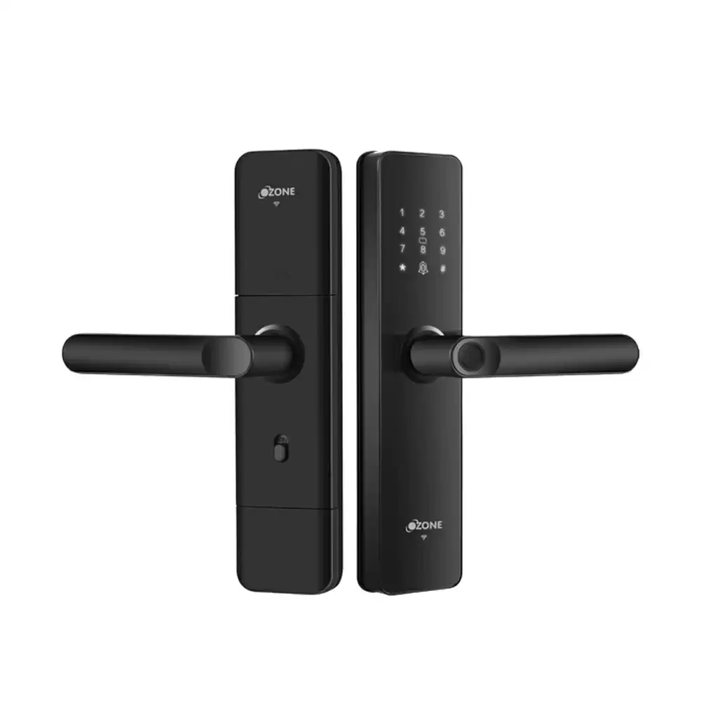 Ozone OZ-FDL-01 Life Lite Smart Door Lock for Home With Mobile App, Fingerprint, Password, RFID Card & Key, Black (1 Year Warranty)