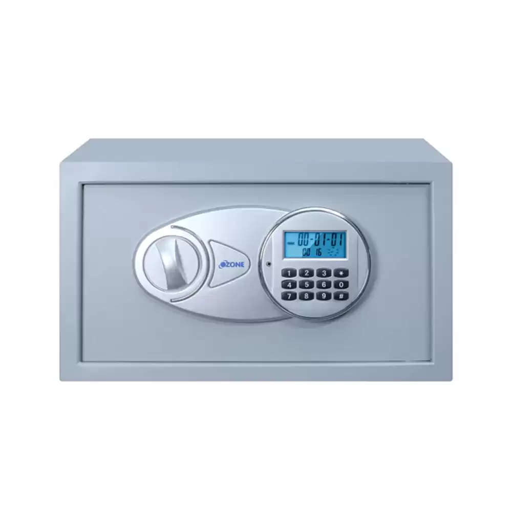 Ozone Tusker 10 (9.2 Litre) Electronic Safe Locker For Home & Office With Pin Code & Key Access, Grey - 5.9 Kg (2 Years Warranty)