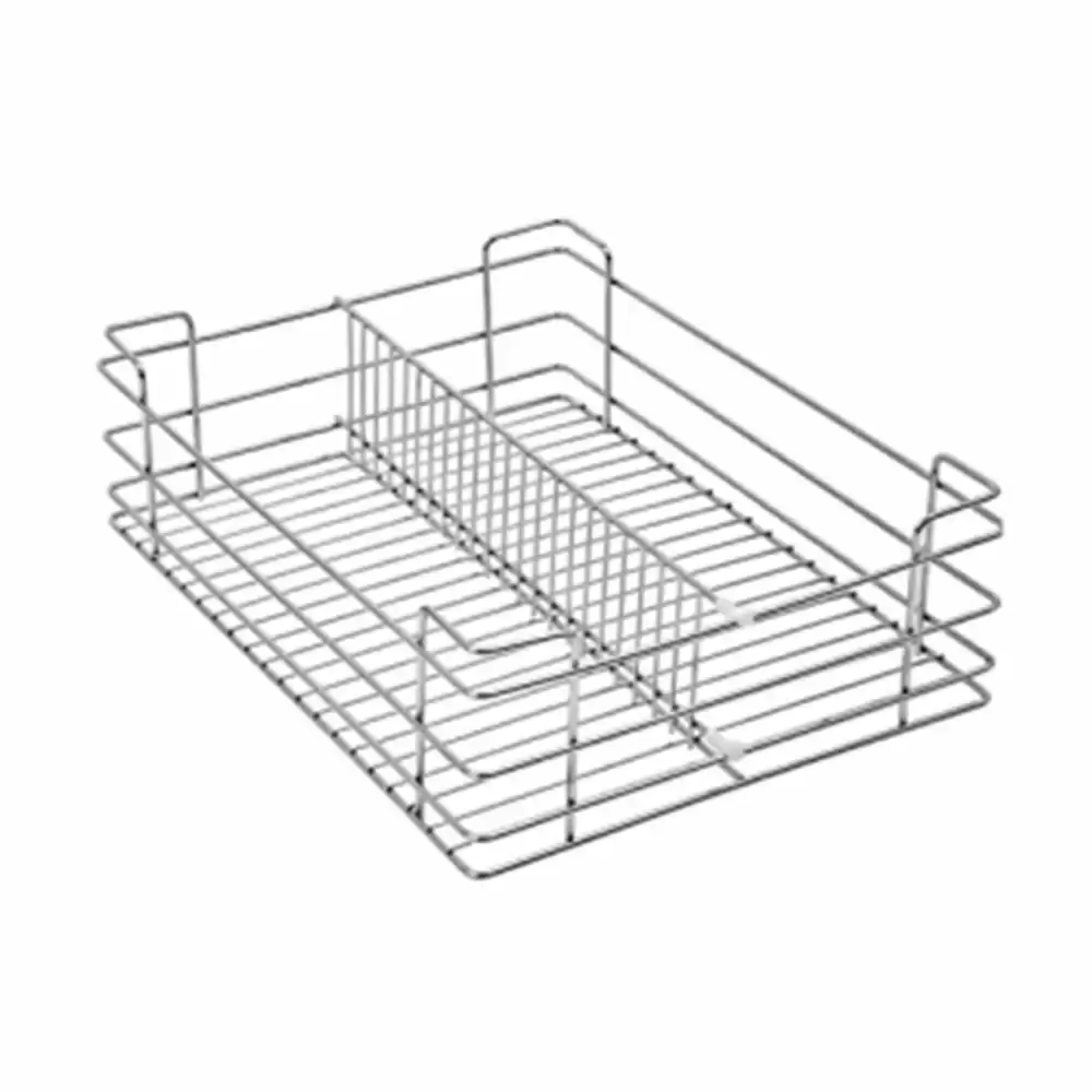 Alkos Diamond Kitchen Multipurpose Stainless Steel Partition Basket- (15 W x 20 D x 8 H) Inch