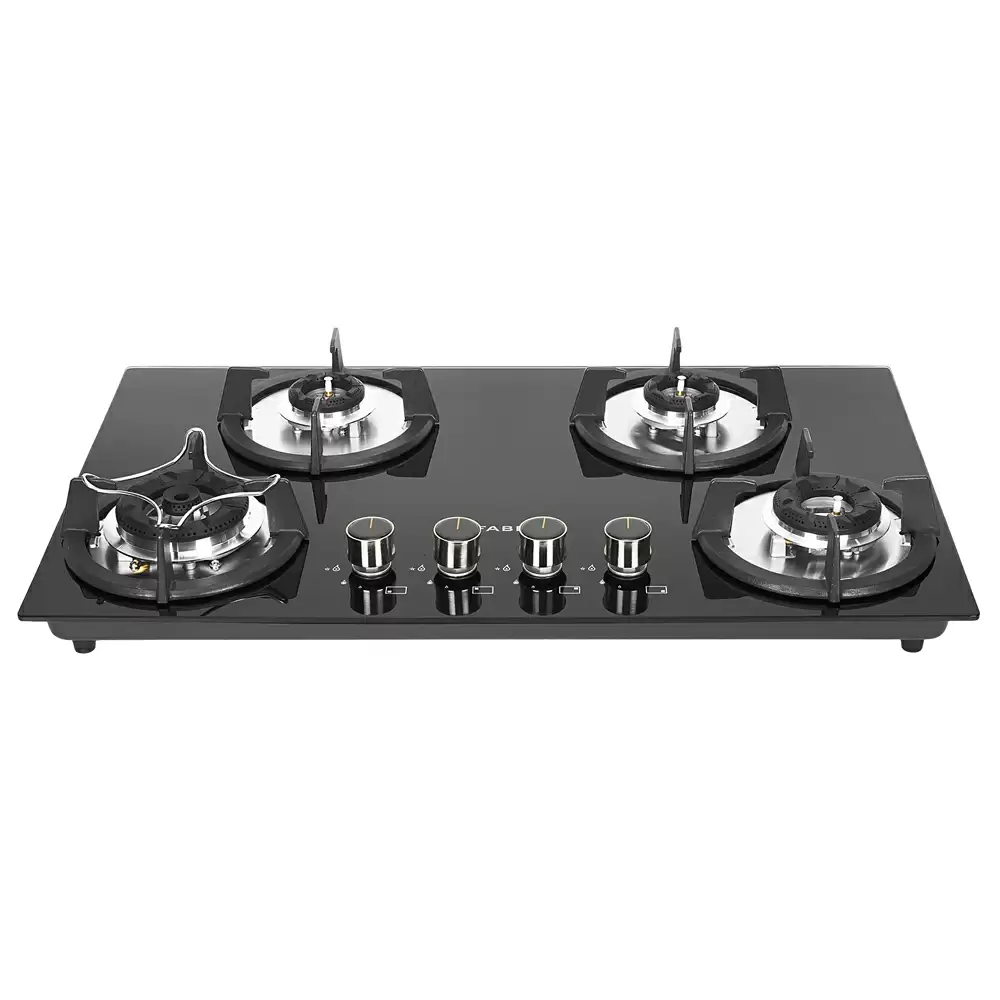 Faber Hob Superia HT764 BR AI 4 Auto Electric Brass Burner Cooktop (Black)