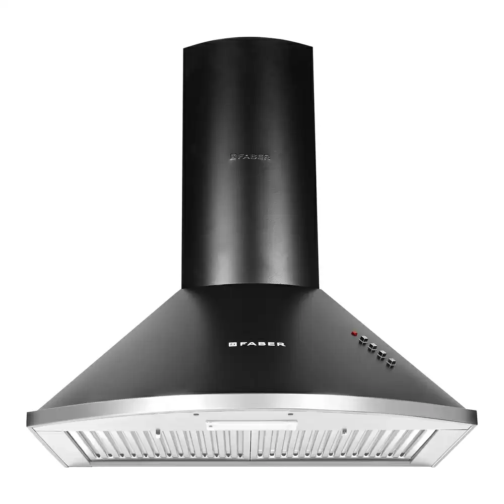 Faber Class Pro PB BK LTW 60 cm Baffle Filter Manual Clean Hood Wall Mounted Kitchen Chimney, Suction Capacity 1000 m³/hr - Black