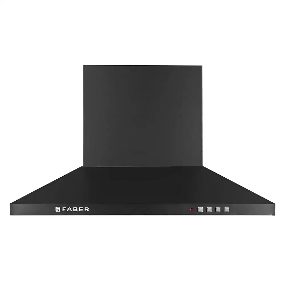 Faber Pluto PB BF BK 60 cm Manual Clean Baffle Filter Hood Wall Mounted Kitchen Chimney, Suction Capacity 1000 m³/hr - Black