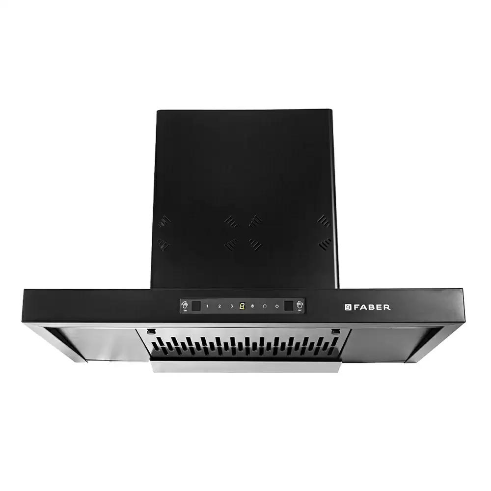 Faber Bonito 3D IN HC SC FL BK 75 cm Auto Clean Filterless Hood Wall Mounted Kitchen Chimney, Suction Capacity 1250 m³/hr - Black