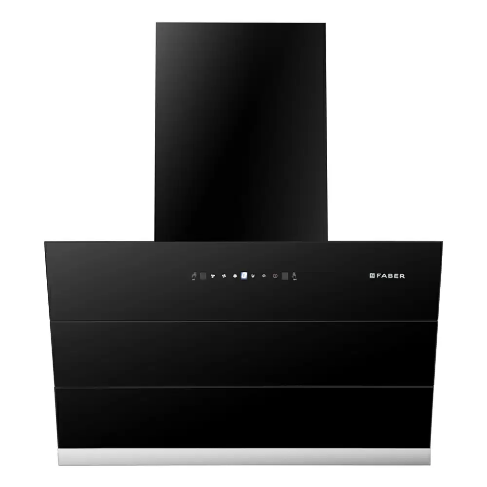 Faber Bliss FL SC AC BK 60 cm Auto Clean Filterless Hood Wall Mounted Kitchen Chimney, Suction Capacity 1350 m³/hr - Black