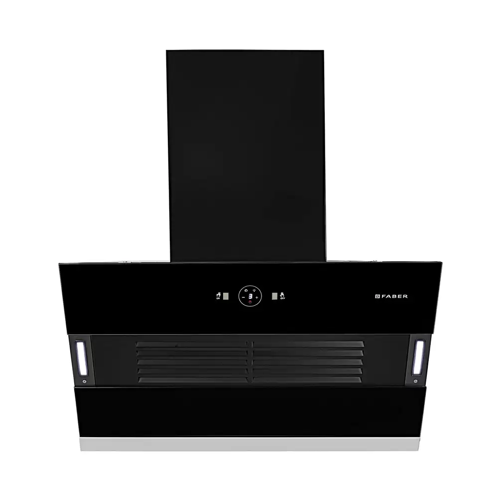 Faber Vertigo FL SC AC BK 75 cm Heat Auto Clean Filterless Hood Wall Mounted Kitchen Chimney, Suction Capacity 1200 m³/hr - Black