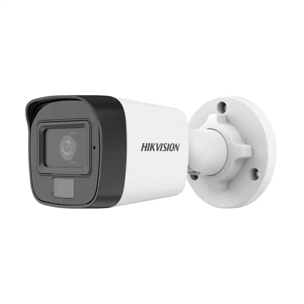 Hikvision 2MP 1080p Outdoor Dual Light + Audio MIC Wired CCTV Camera, White