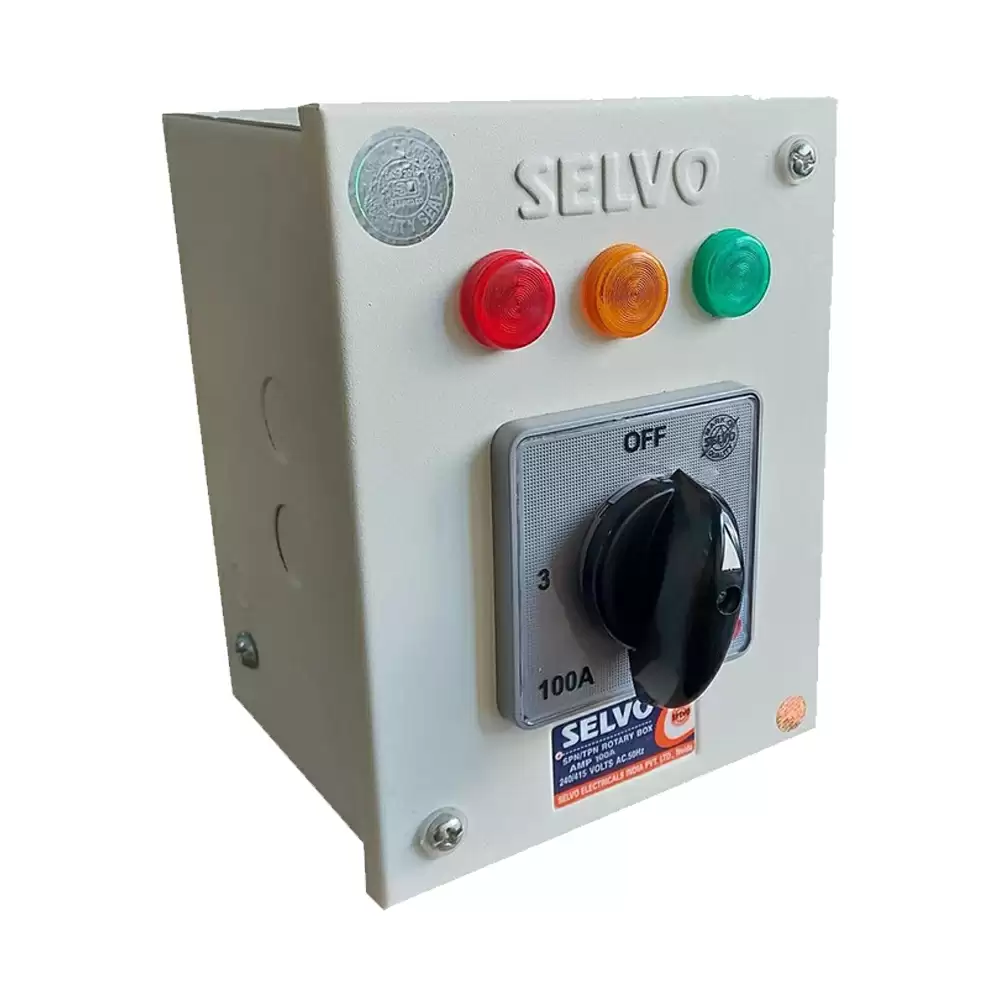 Selvo 100 Amp Single Pole Neutral Phase Selector Enclosure