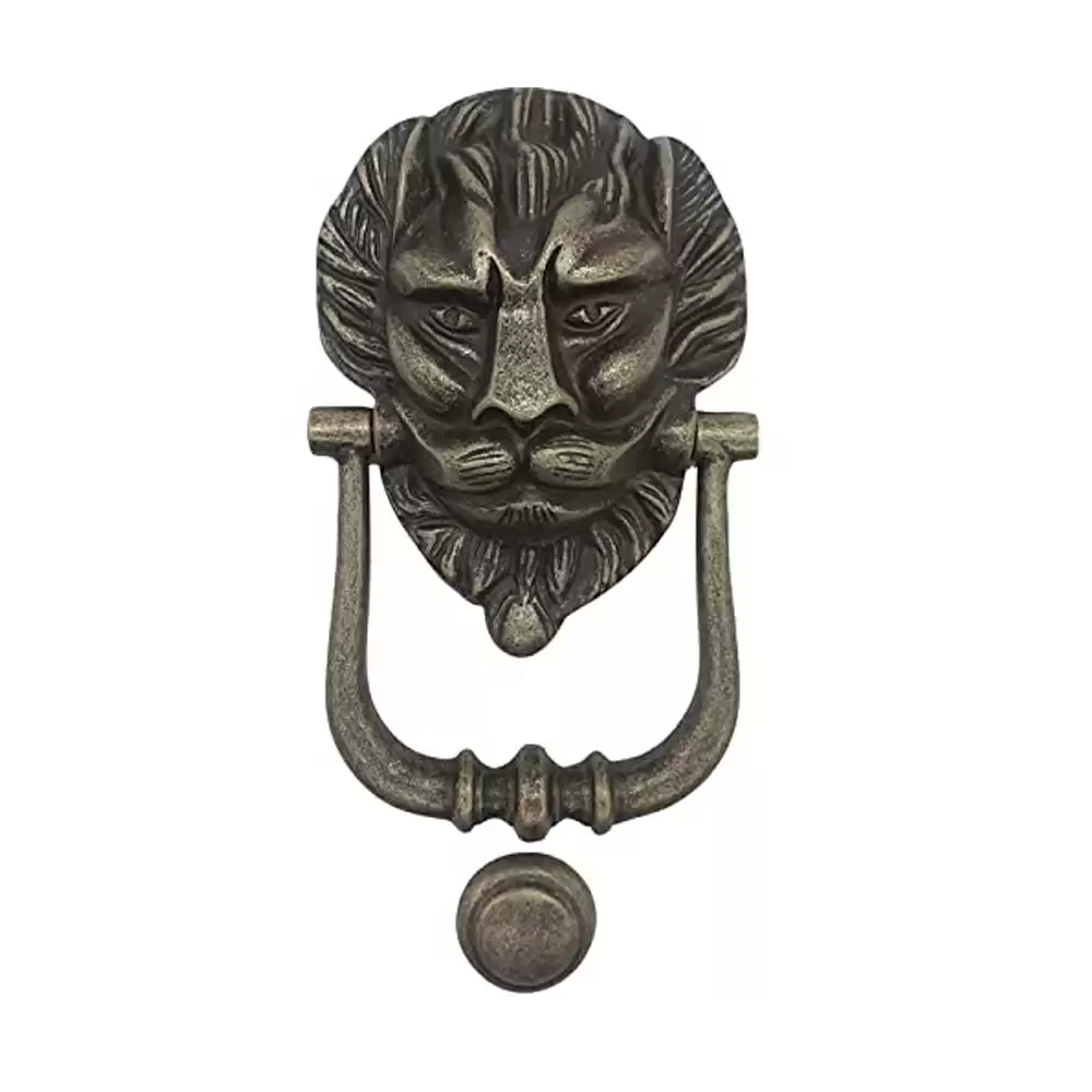 AceLine Simba Brass Door Knocker - (Antique Brass Finish)