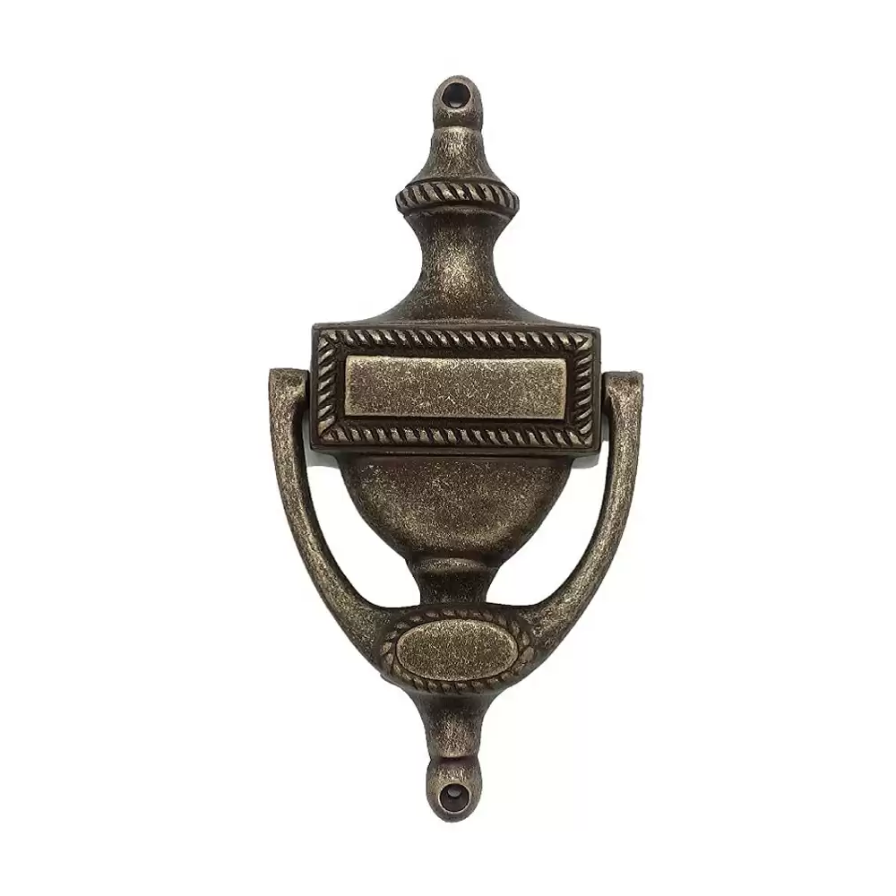 AceLine Old School Brass Door Knocker - (Antique Brass Finish)