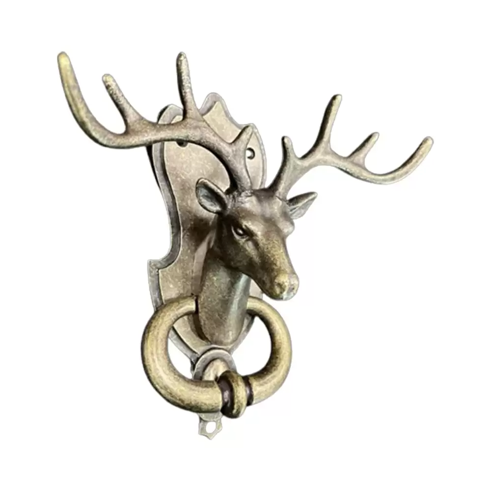 AceLine Elk Brass Door knocker - (Antique Brass Finish)