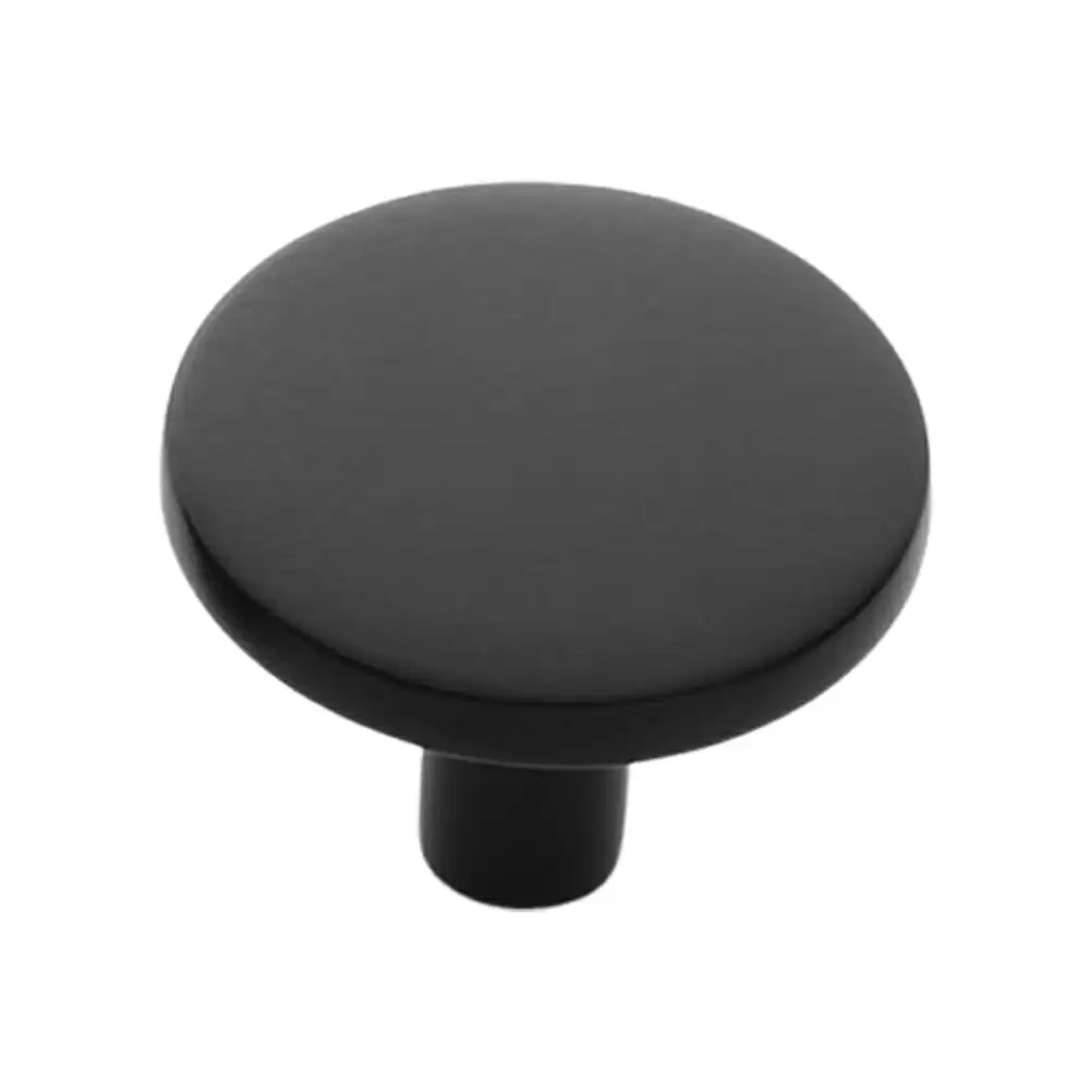 AHA! Linz Zinc Cabinet Drawer Knob - 35 mm (Powder Coated Black Finish)