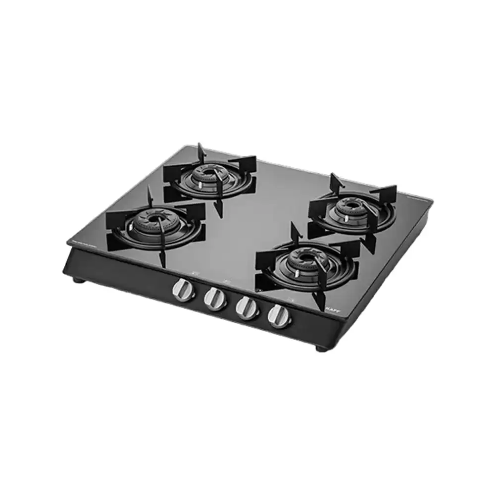 Kaff CBP 58 4B AI 58 cm Slim Line Design Auto Ignition 4 Burners Cooktop - Black