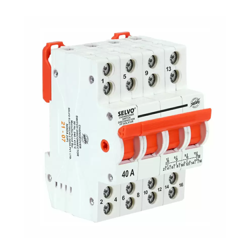 Selvo 40 Amp Four Pole Mini Changeover Switch Disconnector