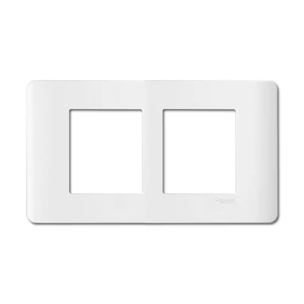 Schneider Electric ZENcelo 4 Module Cover Plate With Fixing Frame - White