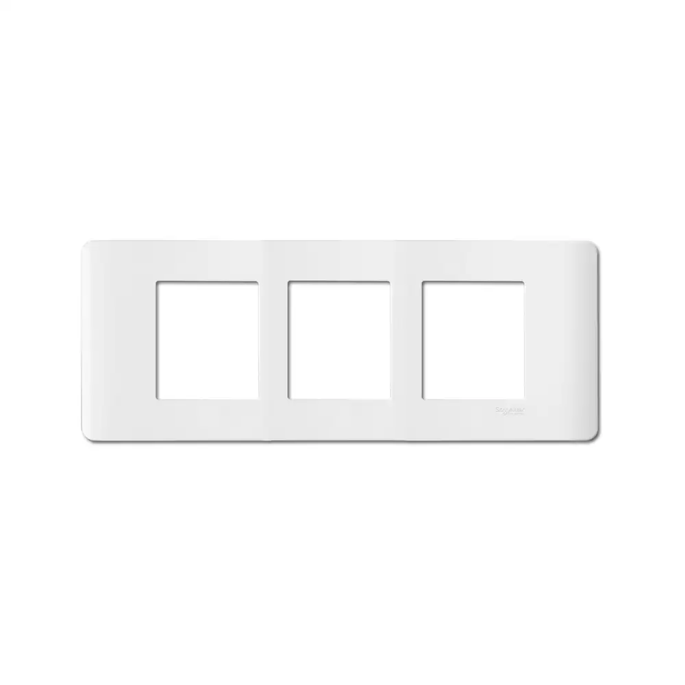 Schneider Electric ZENcelo 6 Module Cover Plate With Fixing Frame - White