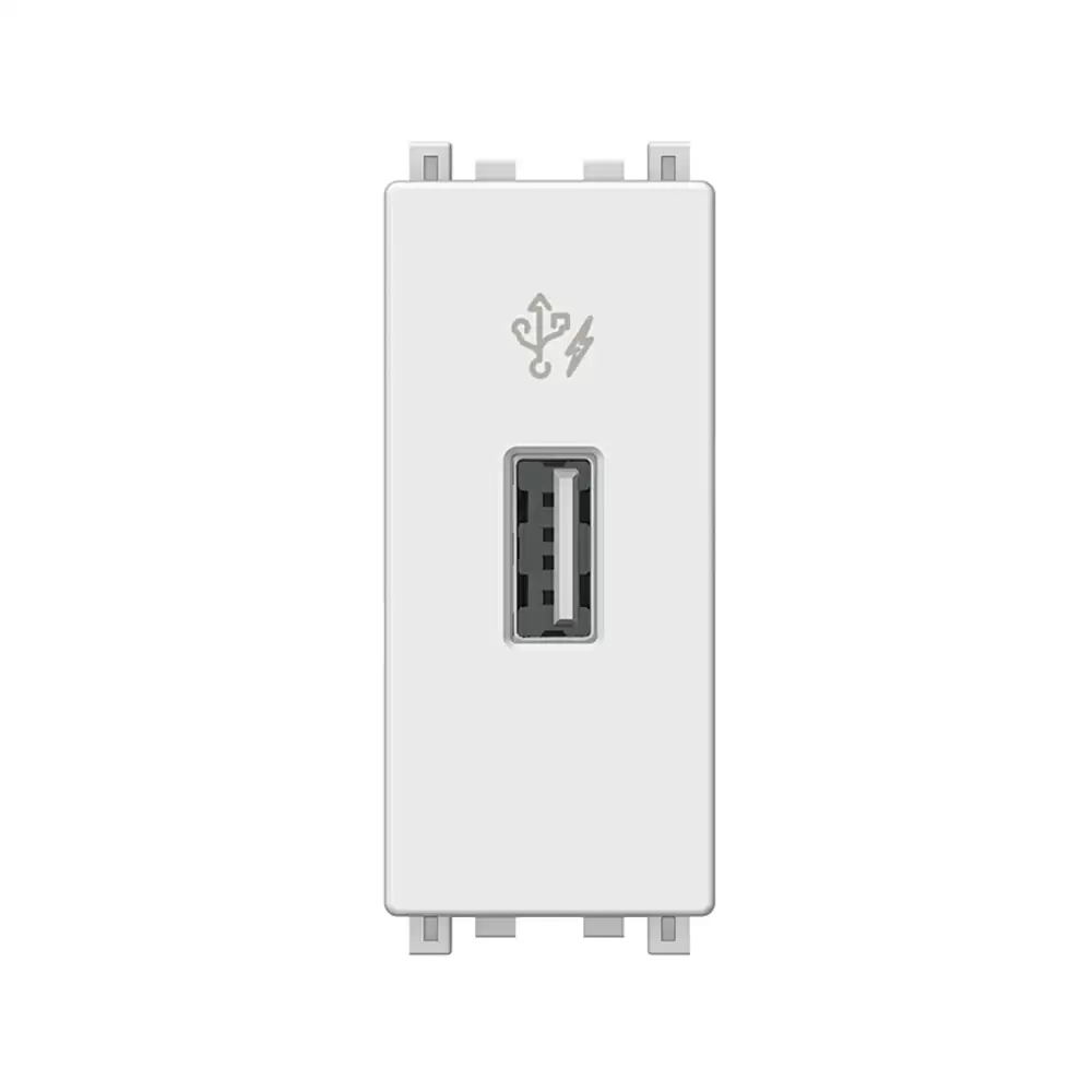 Schneider Electric ZENcelo 2.1 Amp 1 Module USB Charger Socket - White