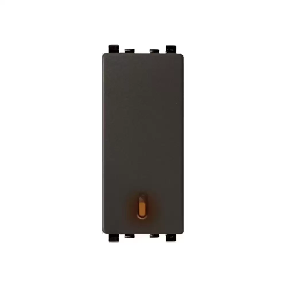 Schneider Electric ZENcelo 1-Way, 6 AX Full-Flat Switch With Neon - Bronze