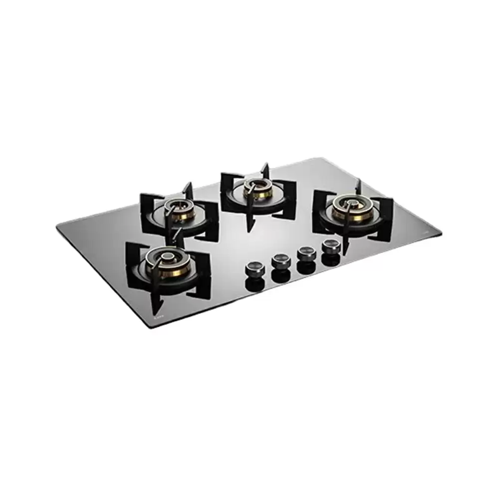 Kaff INF 804 80 cm Auto Ignition 4 Full Brass High Efficiency Burners With full FFD Built in Hob - Black