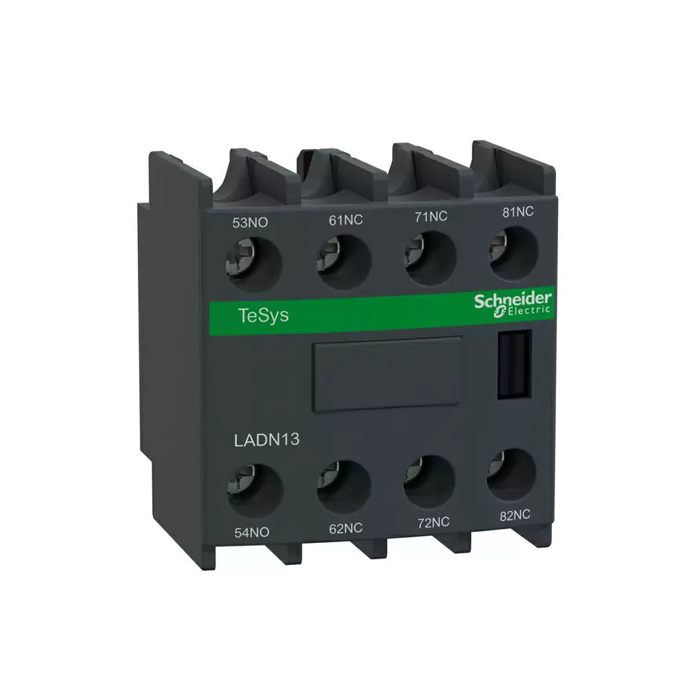 Schneider Electric TeSys D 1 NO + 3 NC Front Mounting Screw Clamp Terminals Auxiliary Contact Block