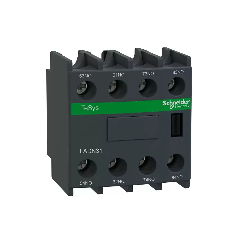 Schneider Electric TeSys D 3 NO + 1 NC Front Mounting Screw Clamp Terminals Auxiliary Contact Block