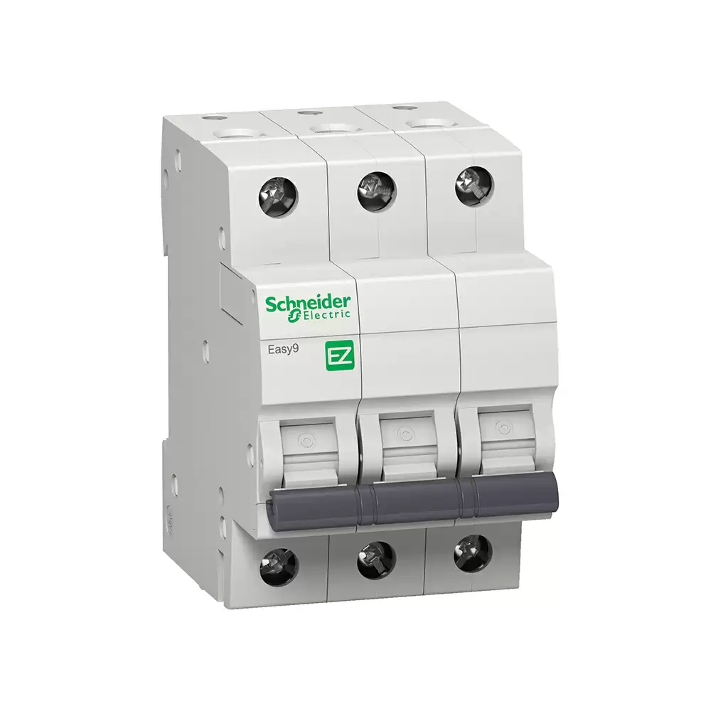 Schneider Electric Easy9 10 Amp C Curve Three Pole Miniature Circuit-Breaker- EZ9F76310