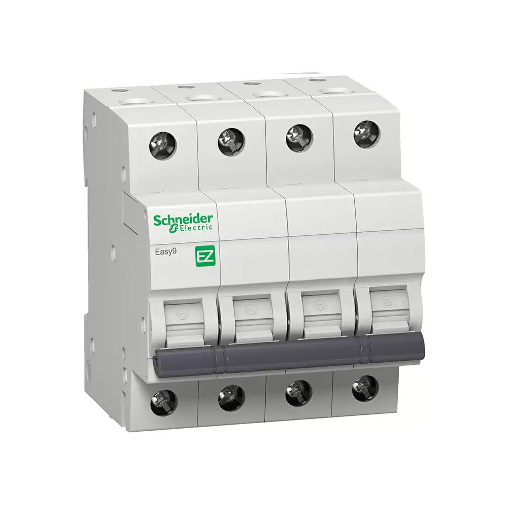 Schneider Electric Easy9 40 Amp C Curve Four Pole Miniature Circuit-Breaker- EZ9F71440