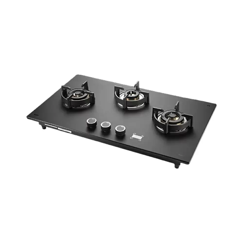 Kaff PRS 783 78 cm Auto Ignition 3 Full Brass High Efficiency Burners With Full FFD Built in Hob - Matt Black