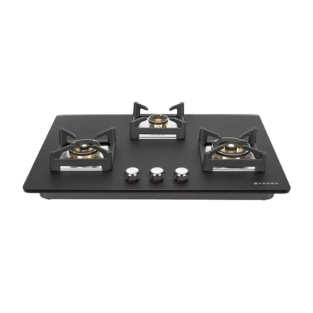 Faber 3 Brass Burner Hob Bella HT 753 BR AI FFD - Auto Ignition (Black)