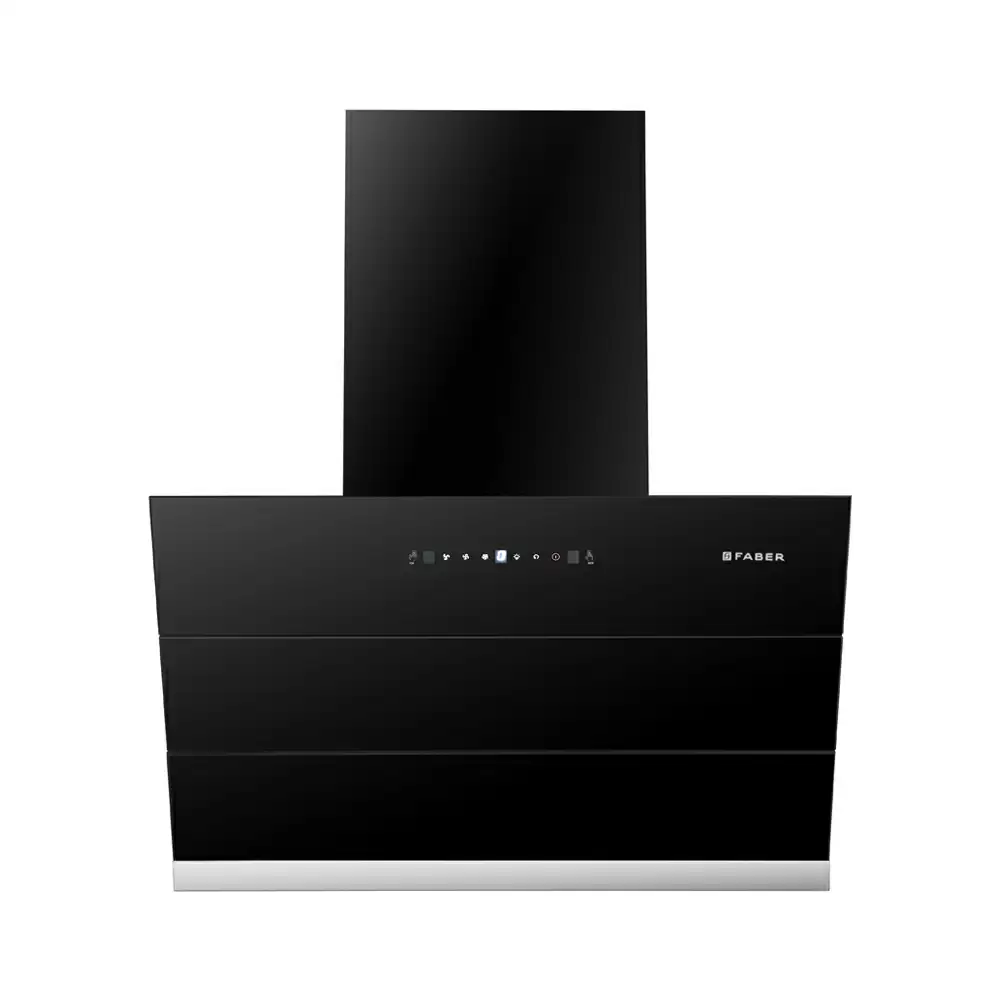 Faber Zenith FL SC AC BK 75 cm Heat Auto Clean Filterless Wall Mounted Kitchen Chimney, Suction Capacity 1350m3/Hr - Black (5 Years Warranty)