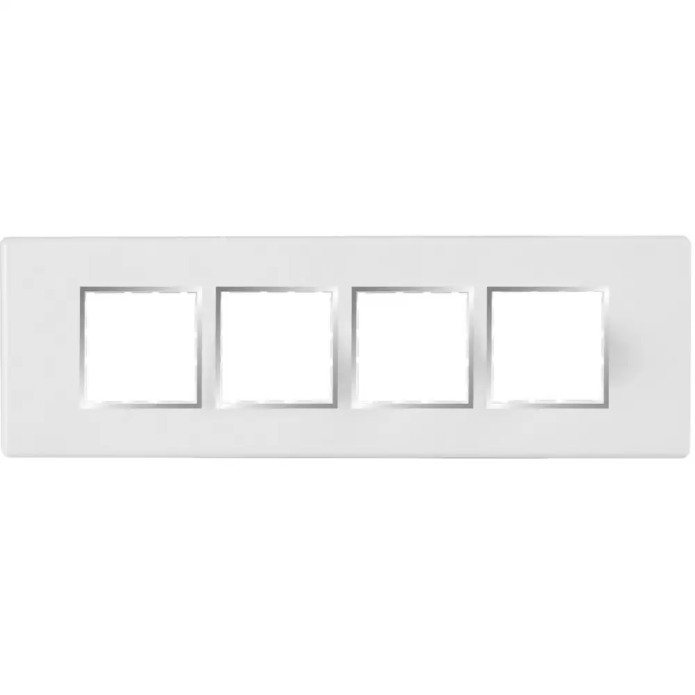 Havells AHFPLBWH08 8 Module (H) FraModuleeio Front Plate- ChroModulee Bezel