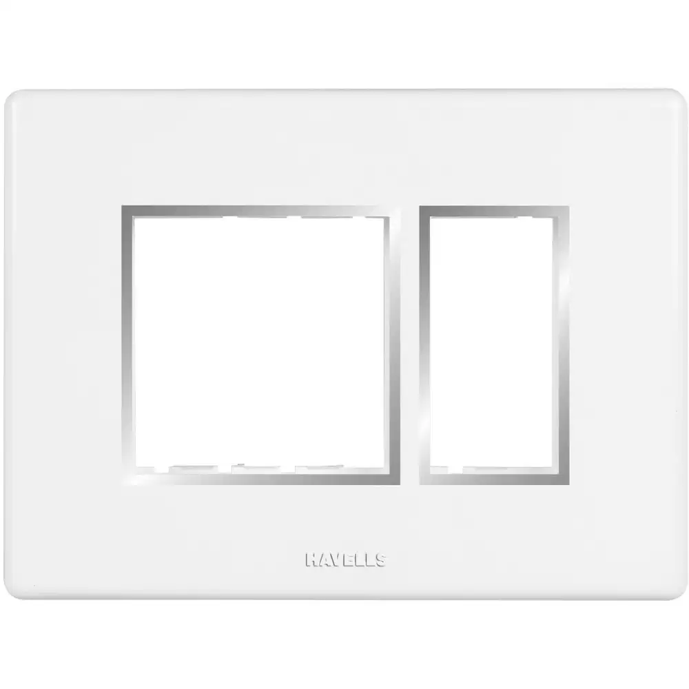 Havells AHFPLBWV03 3 Module FraModuleeio Front Plate- ChroModulee Bezel