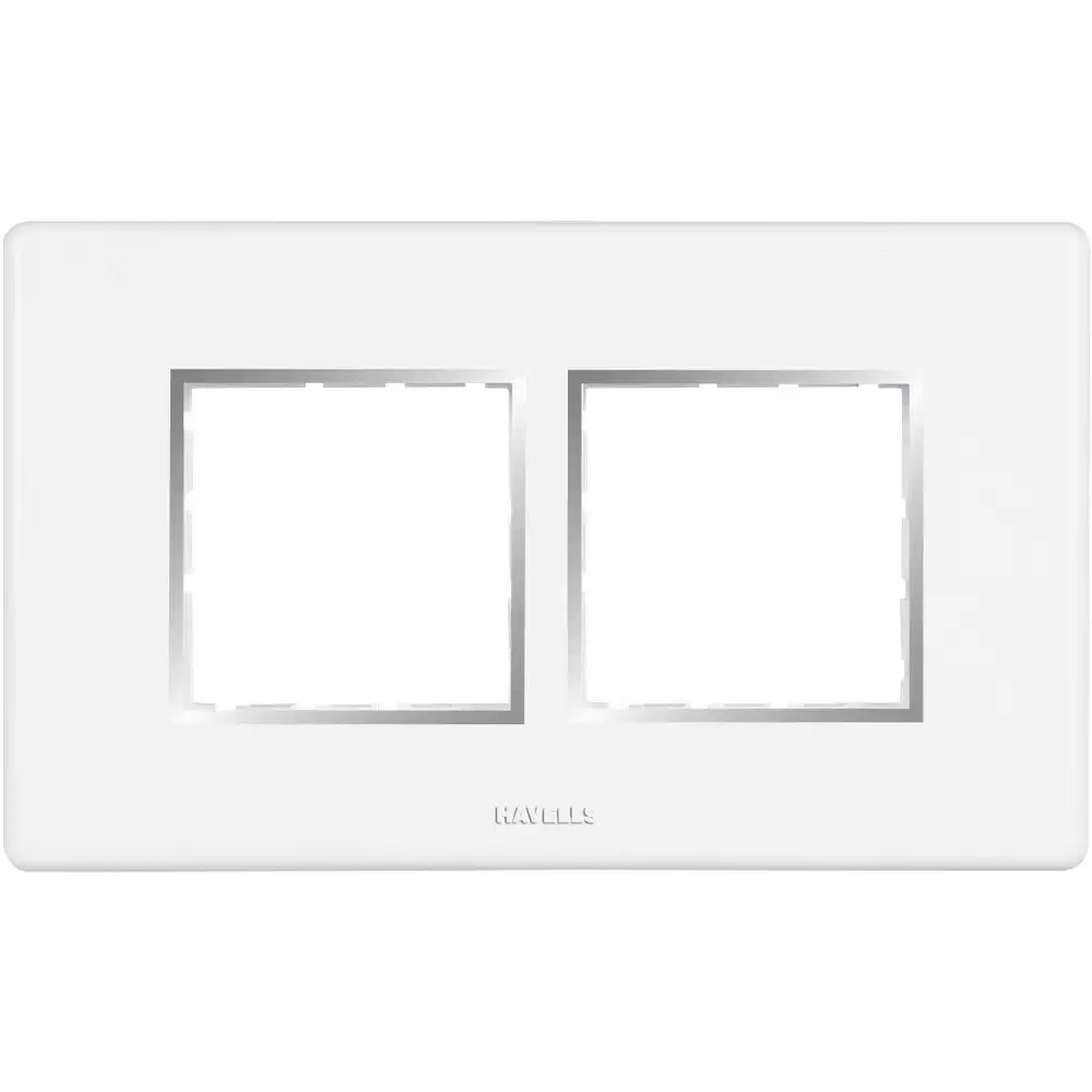 Havells AHFPLBWV04 4 Module FraModuleeio Front Plate- ChroModulee Bezel