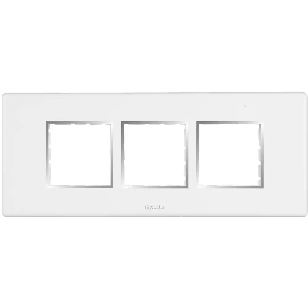 Havells AHFPLBWV06 6 Module FraModuleeio Front Plate- ChroModulee Bezel