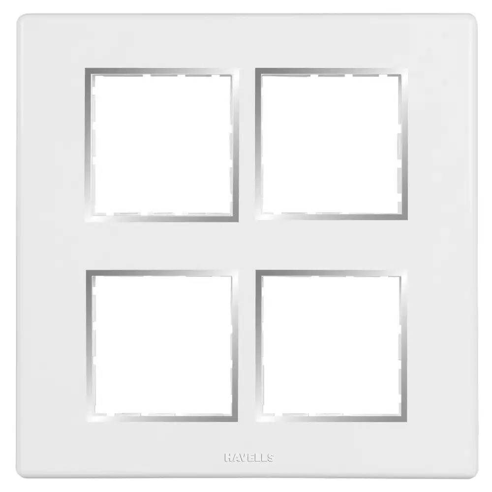 Havells AHFPLBWV08 8 Module FraModuleeio Front Plate- ChroModulee Bezel