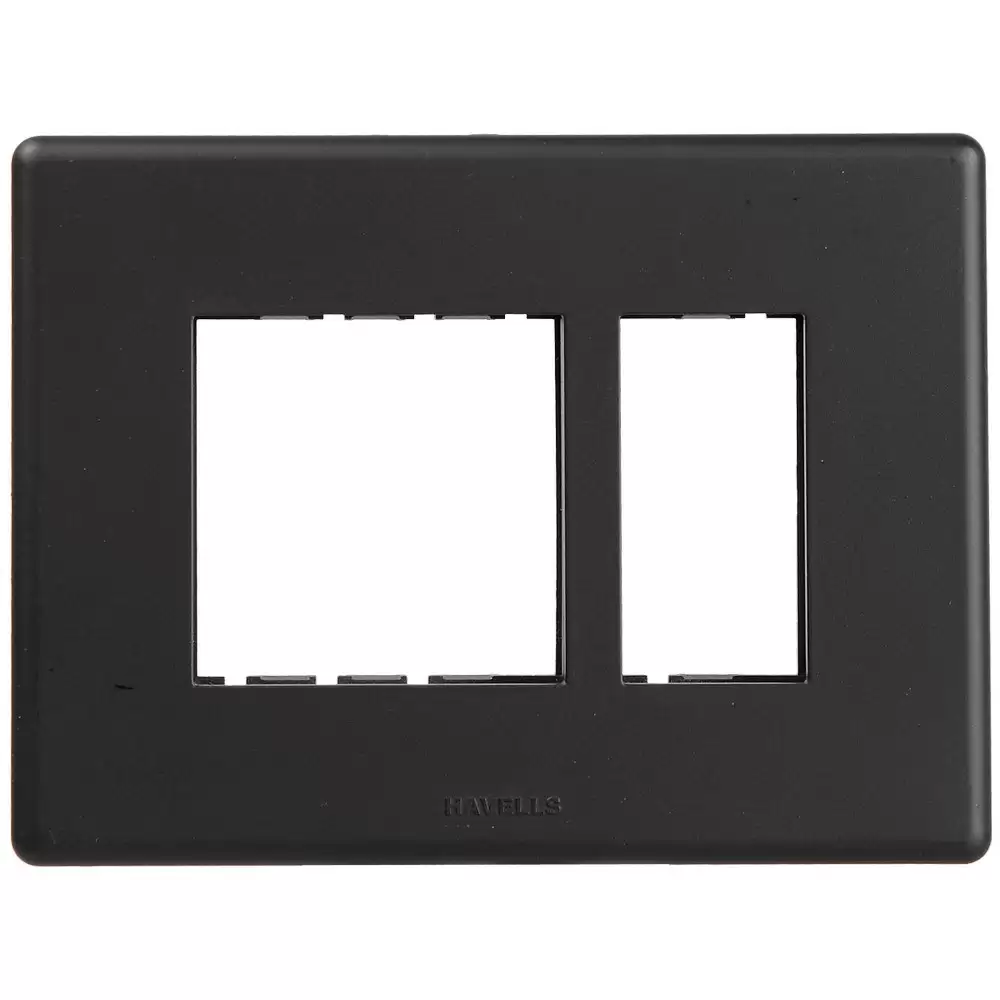 Havells AHFPLCBV03 3 Module Carbon Front Plate- Velvet Black