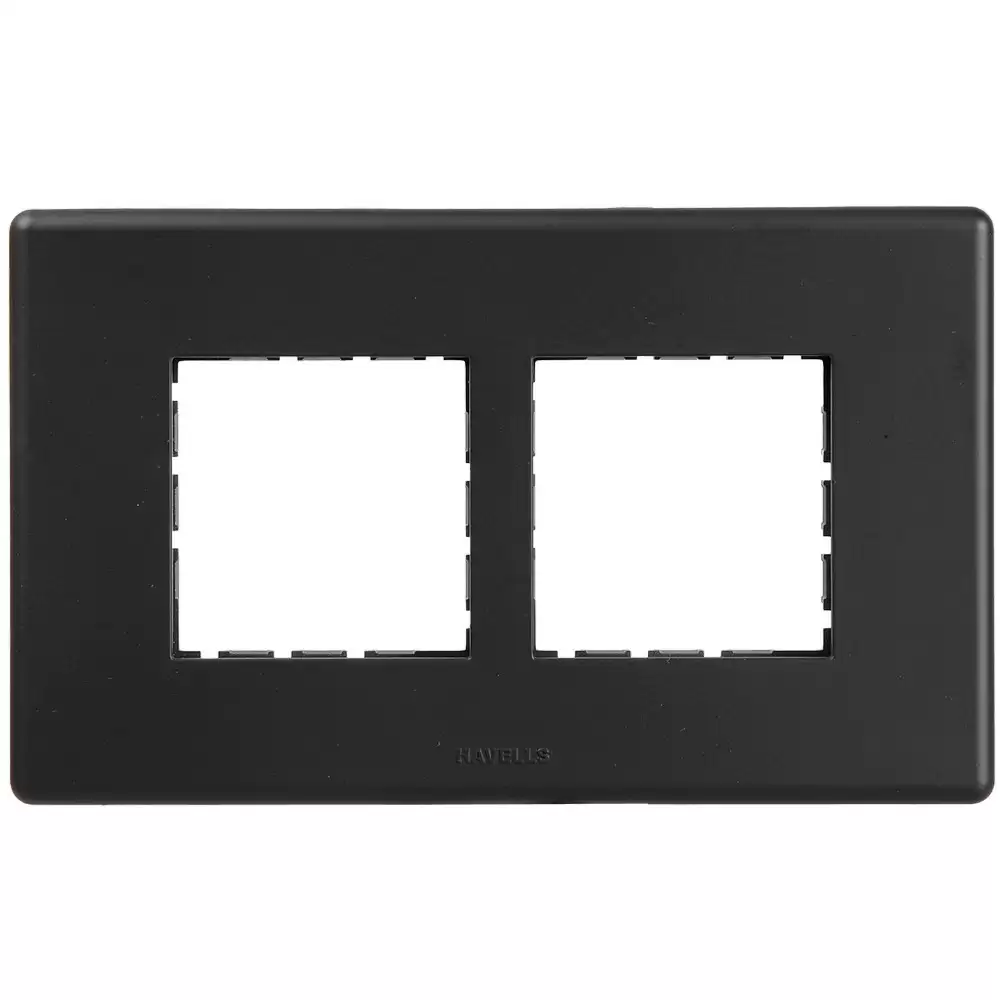 Havells AHFPLCBV04 4 Module Carbon Front Plate- Velvet Black