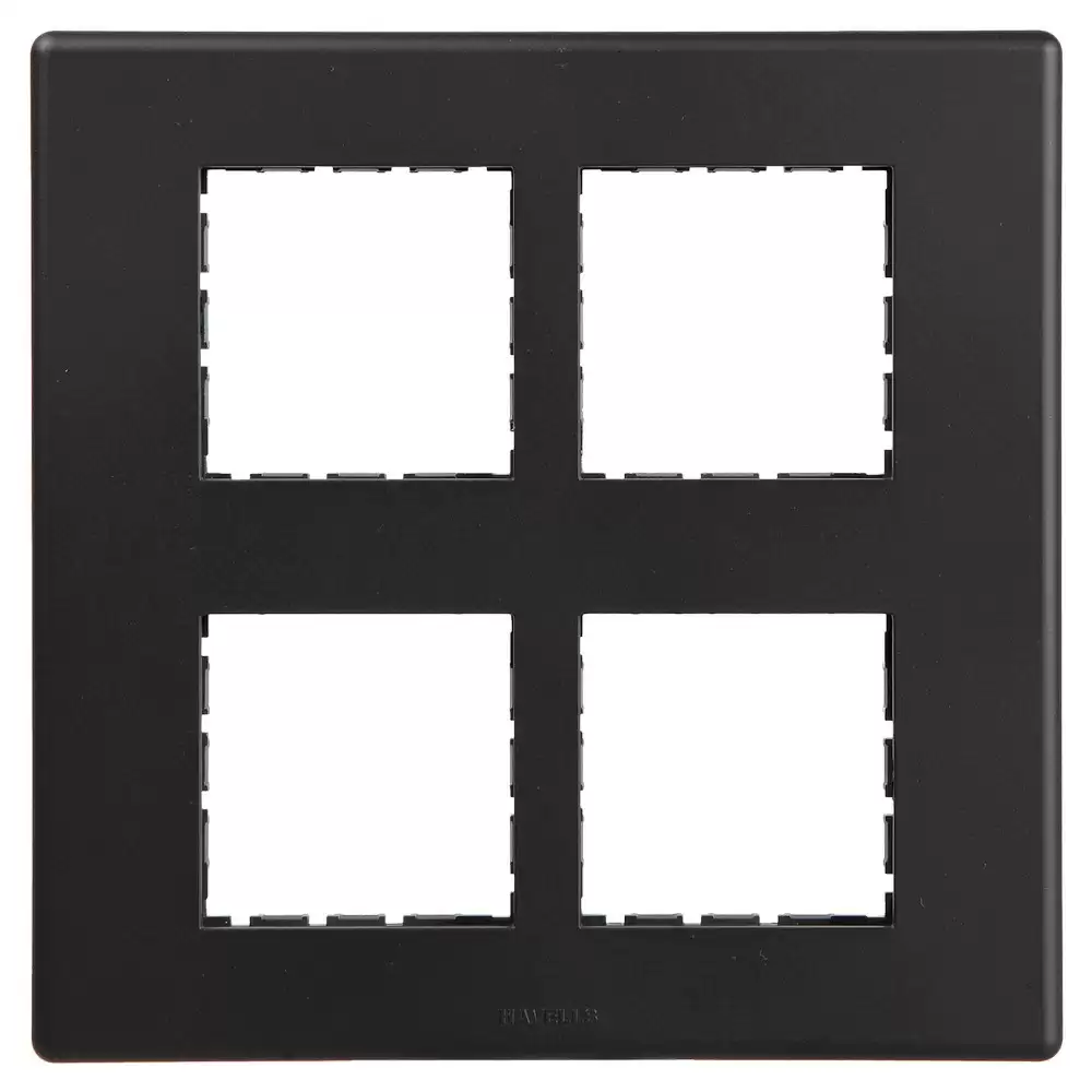 Havells AHFPLCBV08 8 Module Carbon Front Plate- Velvet Black