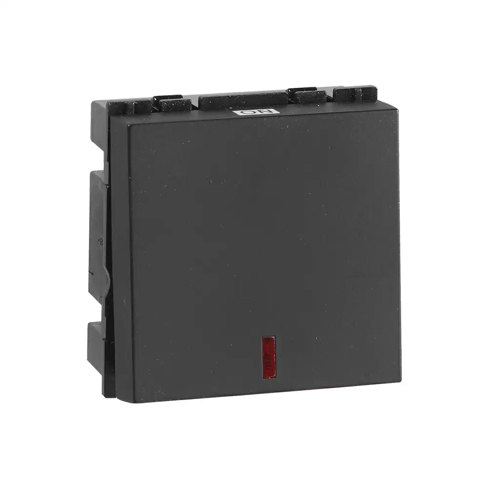 Havells Fabio 32 Amp DP Switch with Indicator - Matt Black