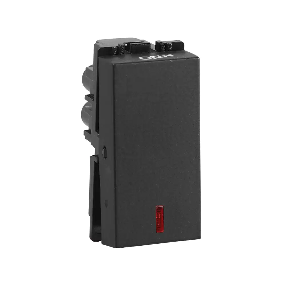 Havells Fabio 16 AX 1 way Switch with Indicator - Matt Black